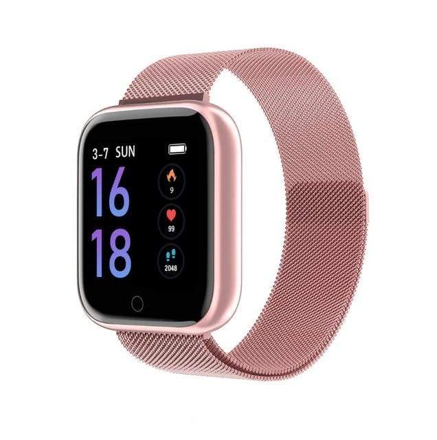 Smartwatch Waterproof Smart Watch Fitness Tracker Just For You - Steel Pink / with box - Smart Watches2