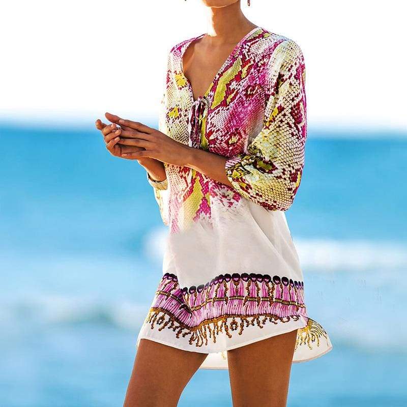 Snakeskin Beach Cover Up - Cover-Ups