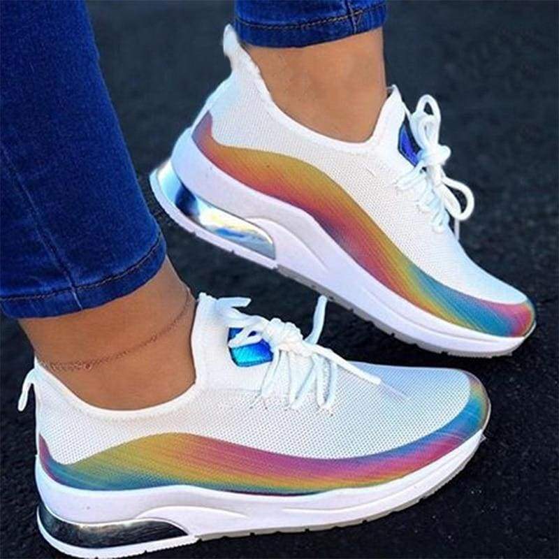 Sneaker Ladies Colorful Cool Shoes - White / 35