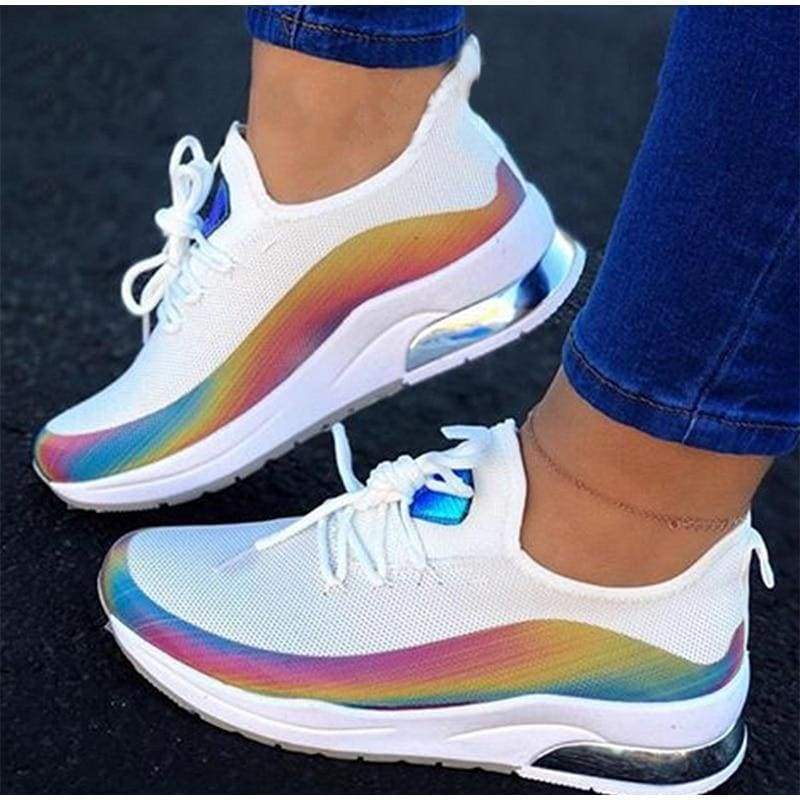 Sneaker Ladies Colorful Cool Shoes - White / 37