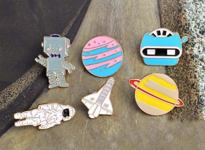 Space astronomy brooches - Brooches