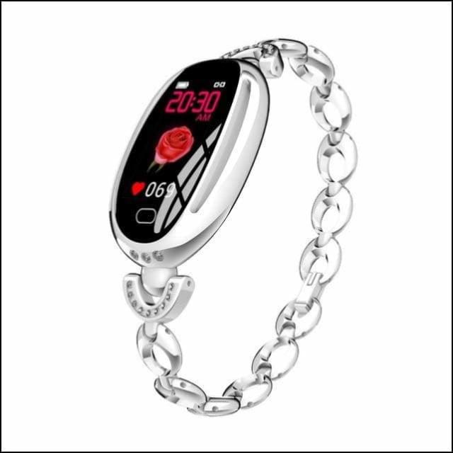 Sport Smart Watch Fitness Bracelet - E68 Silver Steel / with retail box
