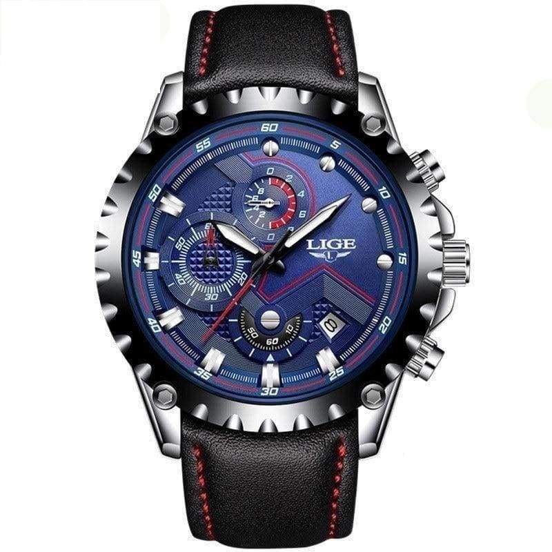 Sports Quartz Watches - Leather Blue - Quartz Watches