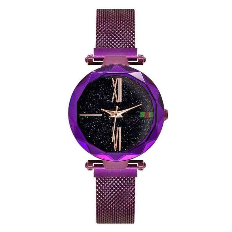 Starry sky watches Waterproof watches - Purple - Womens Watches