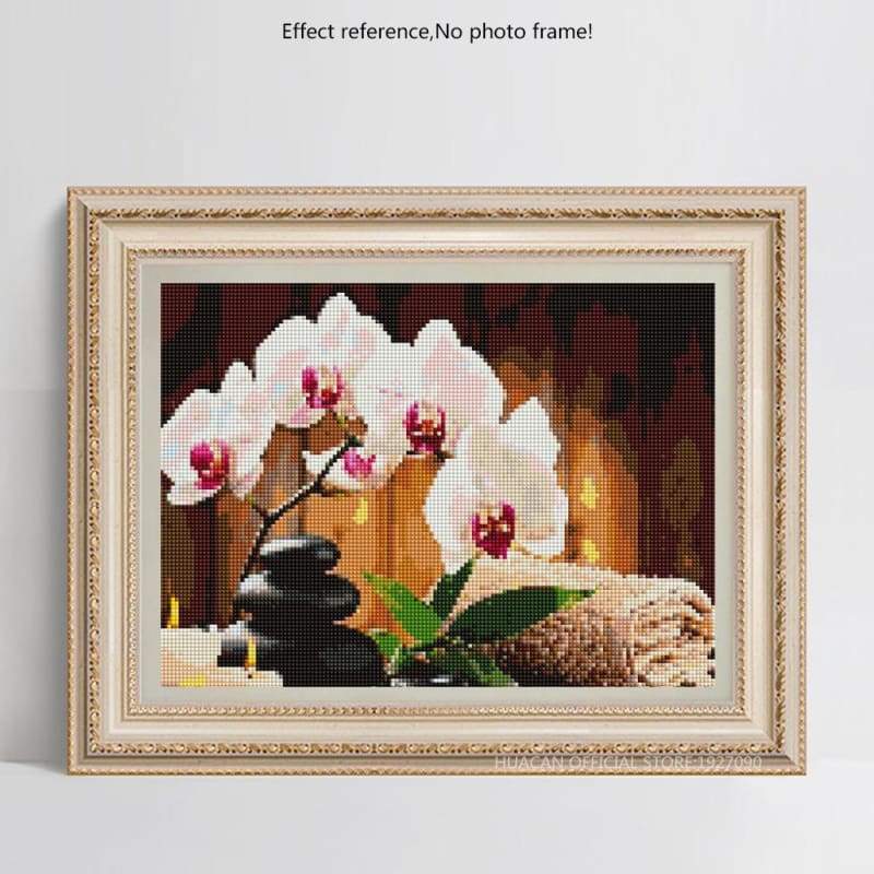 Stone Diamond Orchid Painting abstract Just For You - Diamond Painting Cross Stitch