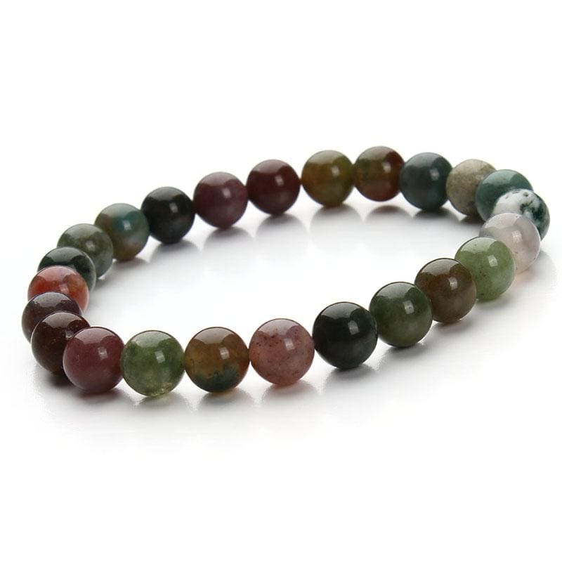 Summer Style Natural Stone Beads Bracelet - India Agate - Charm Bracelets
