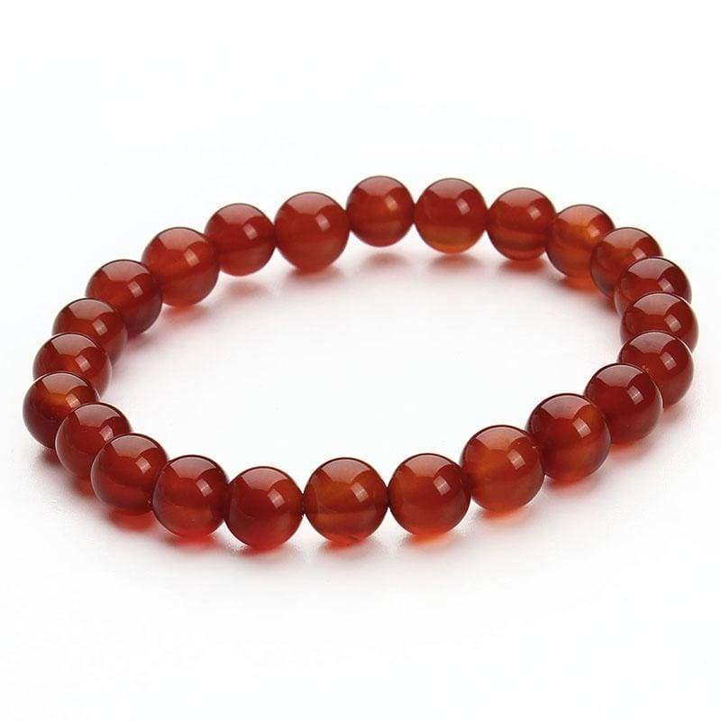 Summer Style Natural Stone Beads Bracelet - Red Agate - Charm Bracelets