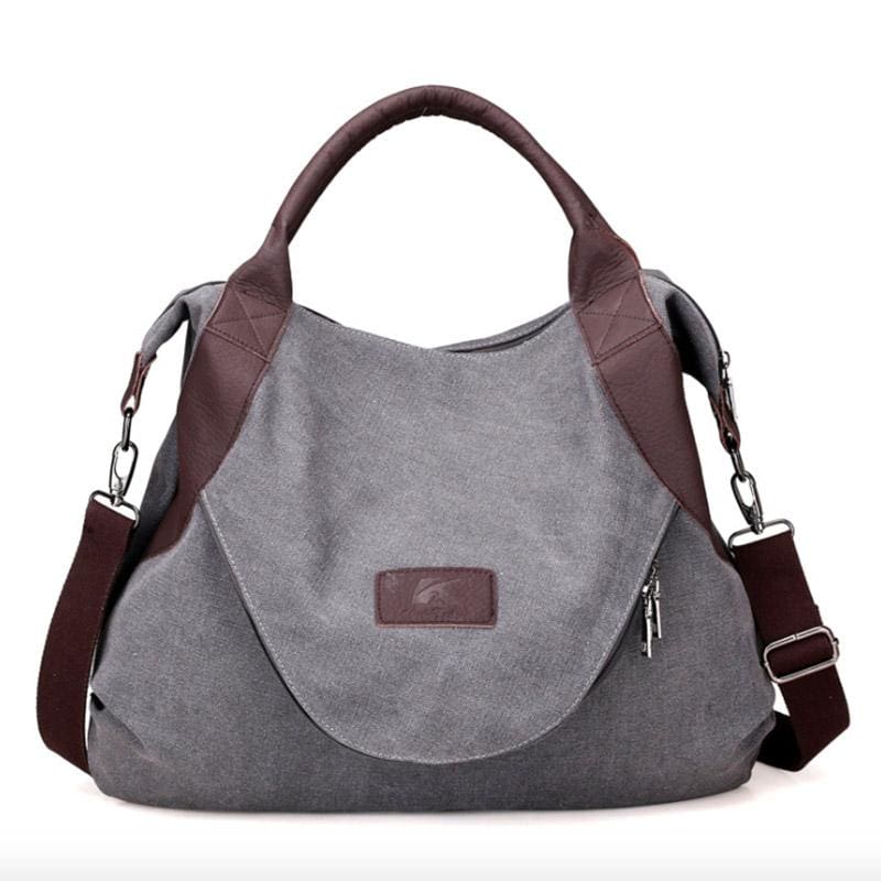 The canvas tote handbag - gray large - Shoulder Bags