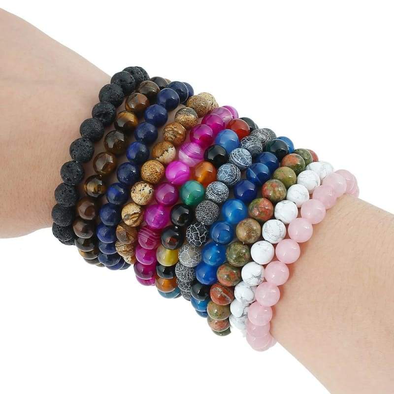 Transfer luck Purple Bracelet Chakra Yoga Beads - Strand Bracelets