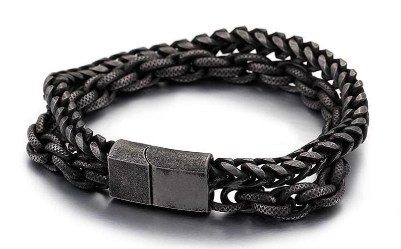 Twisted Double Chain Bracelet - 22CM - Chain & Link Bracelets