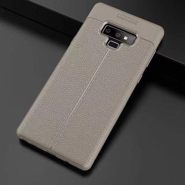 Ultra-Thin Silicone Leather Case For Samsung - Gray / S10 / Case & Screen Protector - Fitted Cases