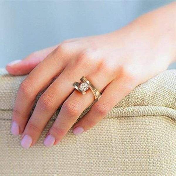 Unique Spiralling Solitaire Ring - Engagement Rings