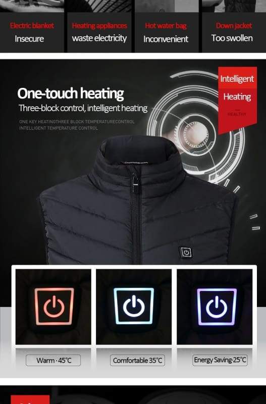 USB Heating Electric Jacket - Hiking Vests