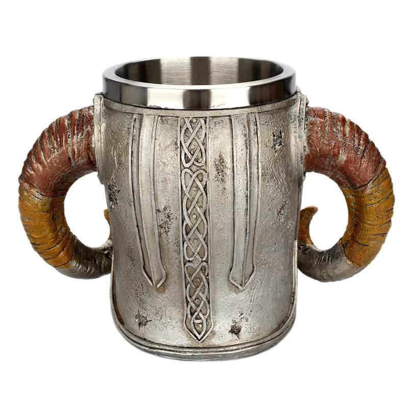 Viking warrior horned skull mug - Fireplace Sets & Accessories