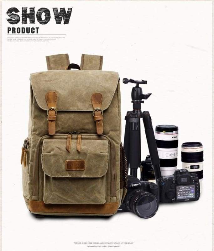 Vintage Photography Waterproof Backpacks For Work - Camera/Video Bags