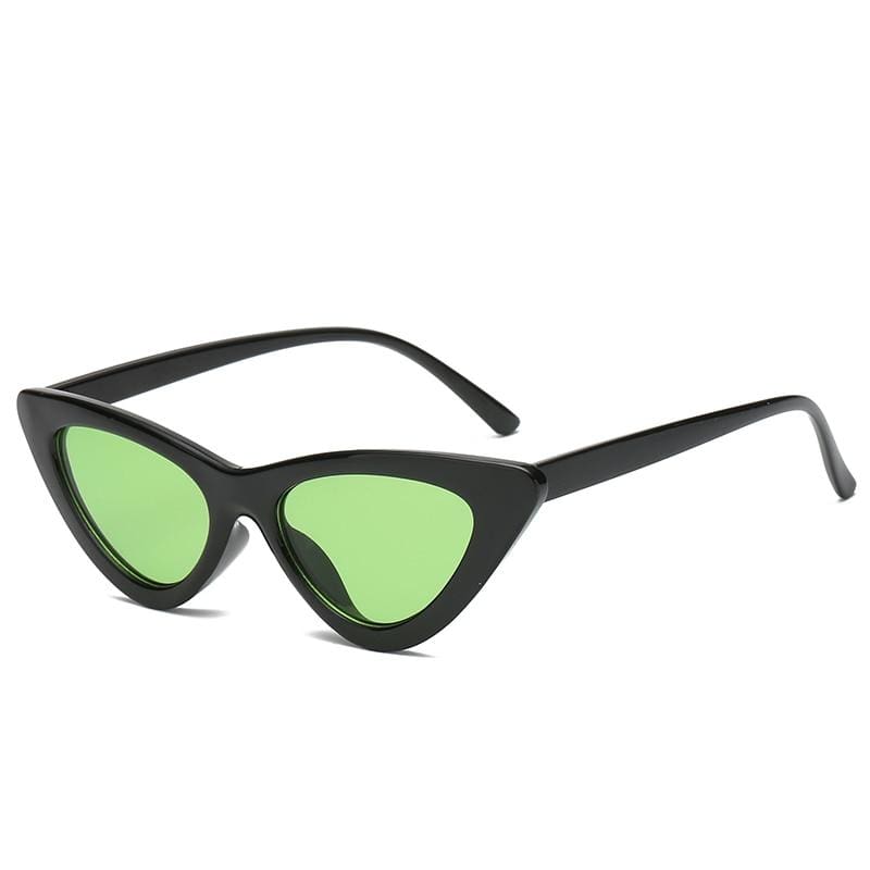 Vintage Women Sunglasses - Black frame Green - Sunglasses