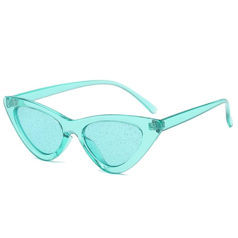 Vintage Women Sunglasses - Green Glitter - Sunglasses