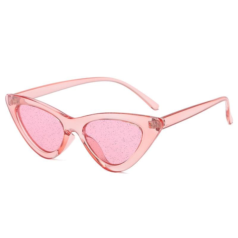 Vintage Women Sunglasses - Pink Glitter - Sunglasses