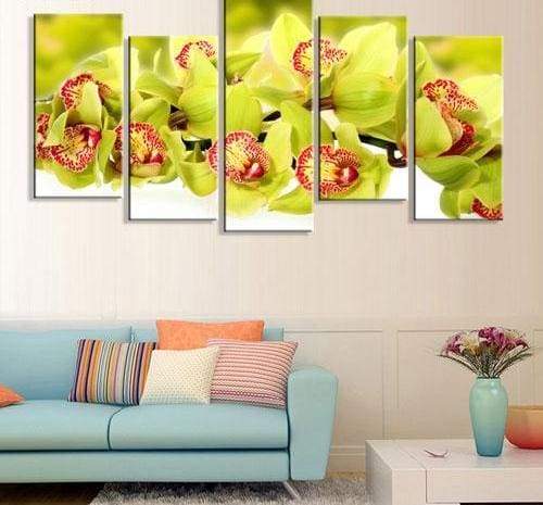 Wall Picture canvas painting HD print - 30x80cmx1 30x60cmx4 / Plum - Painting & Calligraphy