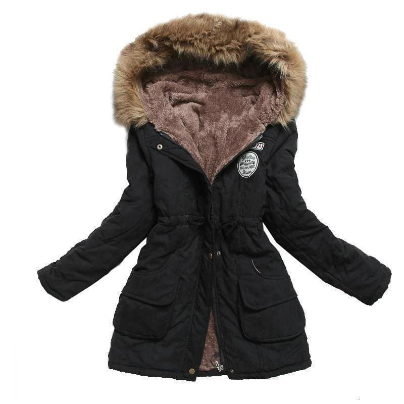 Warm Hooded Parka Women Just For You - Parkas