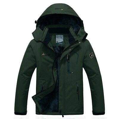 Waterproof Jacket For Men - Army Green / L