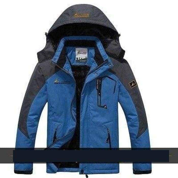 Waterproof Jacket For Men - Denim Blue / L