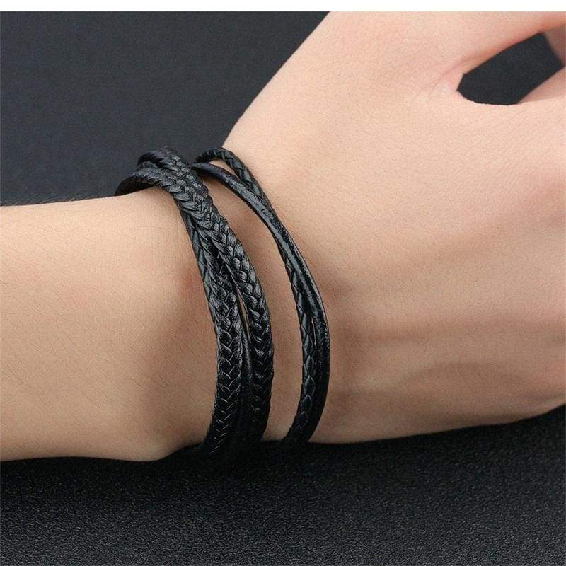 Weaving Leather Bracelet - ID Bracelets