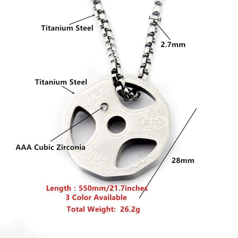 Weight plate necklace - Pendant Necklaces