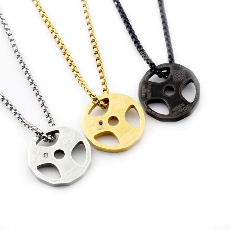 Weight plate necklace - Pendant Necklaces