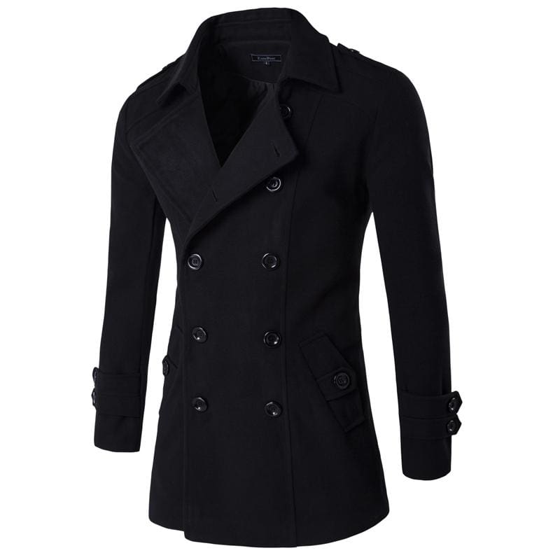 Winter Peacoat Mens Jackets And Coats - Wool & Blends