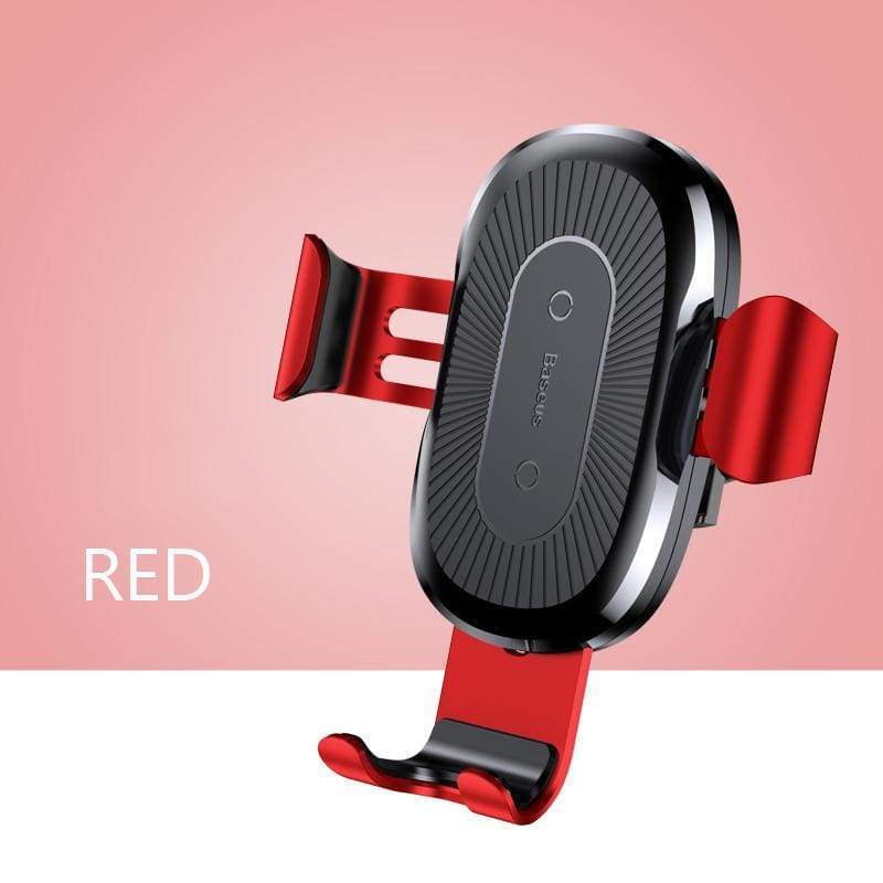 Wireless Charger Car Holder - Red - Mobile Phone Holders & Stands