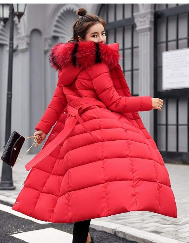 Women Winter Jacket Fashion Slim Just For You - Red / XL - Women Winter Jacket