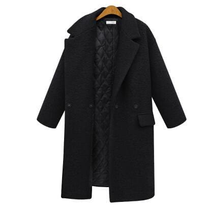 Women Wool Peacoats With Quilting - Wool & Blends