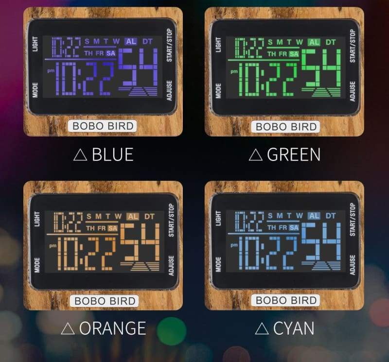 Wooden Watch with LED Digital For Men and Women - Watches