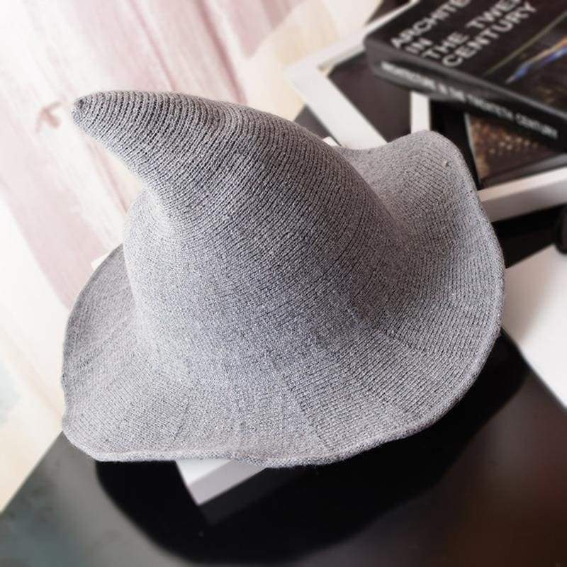 Wool Pointy Witch Hat - Light Grey - Party Hats