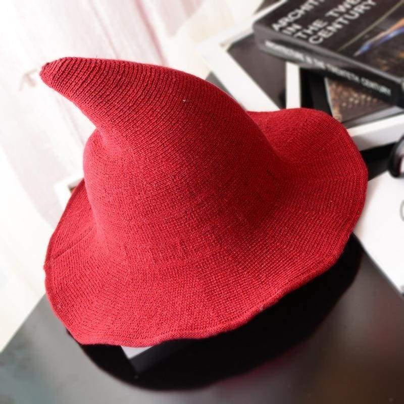 Wool Pointy Witch Hat - Red - Party Hats