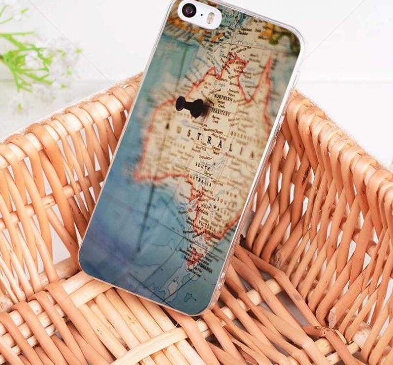 World Map Travel Plans iphone case - 9 / For iPhone 8 - Half-wrapped Case