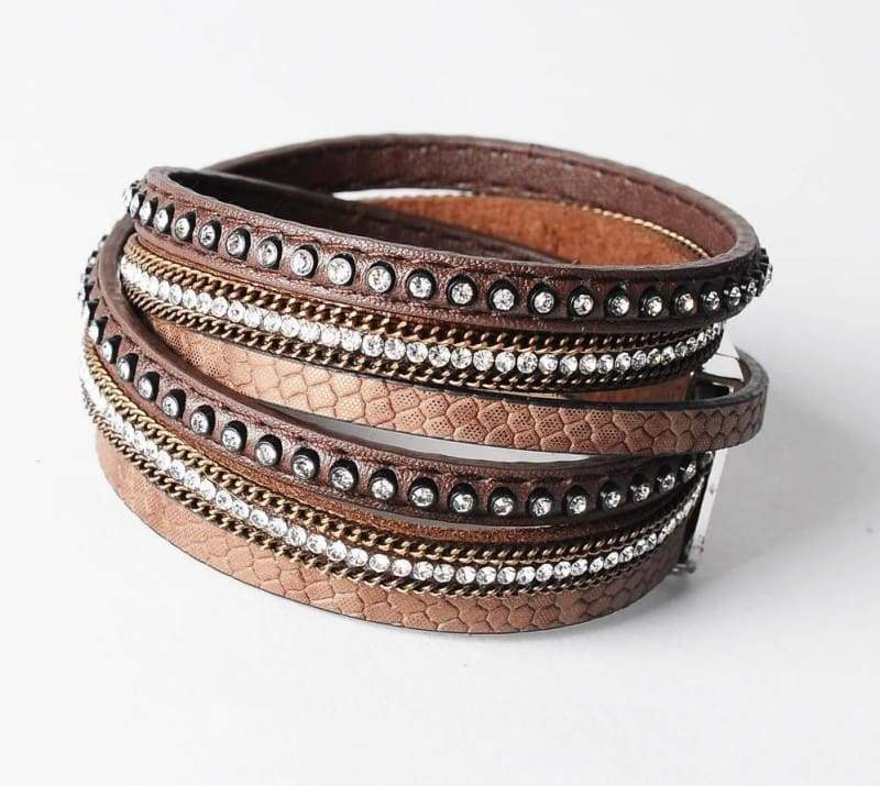 Wrap Leather Bracelet - brown - Wrap Bracelets