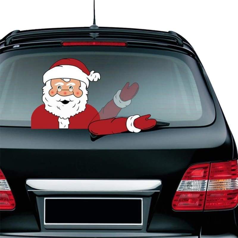 Xmas Santa Claus Car Waving - Christmas Decoration