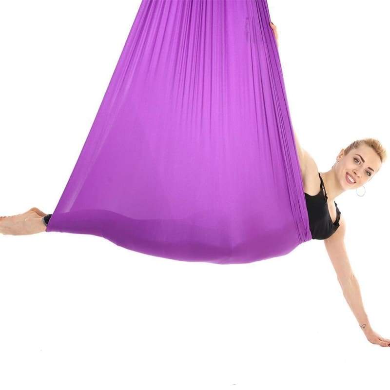 Yoga Hammock Aerial Flying Swing - plum - Gym Fitness