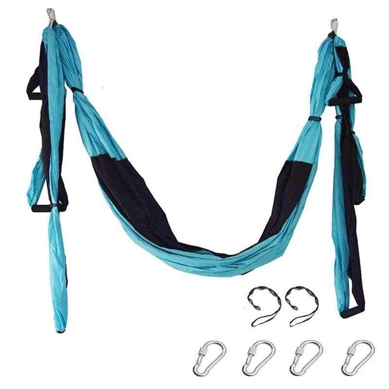 Yoga Hammock Anti-gravity Swing Parachute - blue black - Gym Fitness