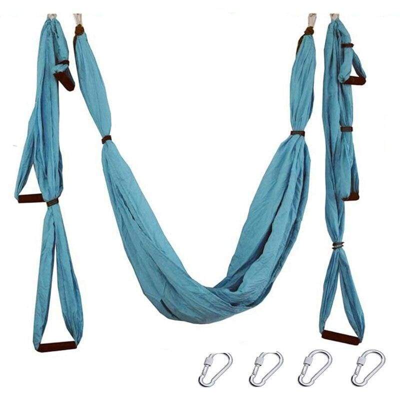 Yoga Hammock Anti-gravity Swing Parachute - Light blue - Gym Fitness
