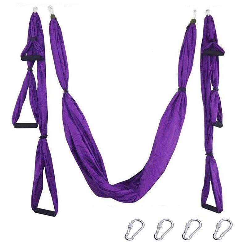 Yoga Hammock Anti-gravity Swing Parachute - violet - Gym Fitness