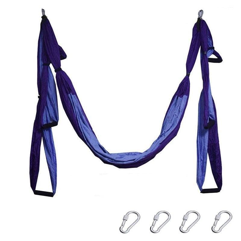 Yoga Hammock Anti-gravity Swing Parachute - Violet purple - Gym Fitness