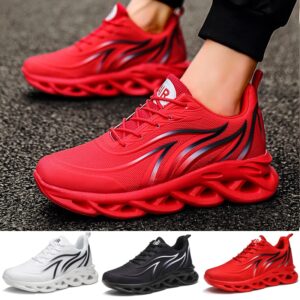 Running Shoes Men's Flame Printed Sneakers Flying Weave Men's Flame Printed Sneakers Flying Weave Sports Shoes Comfortable Running Shoes Outdoor Men Athletic Shoes"s Fla