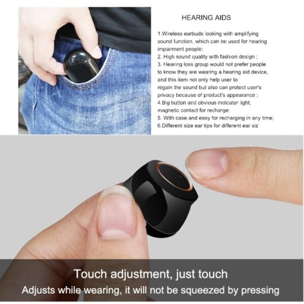 Hearing Aid Mini CIC Rechargeable Wireless 1 Pair USB Rechargeable CIC Hearing Aids Assistant ITE Sound Amplifier Voice Enhance