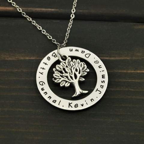 Personalized Family Tree Pendent